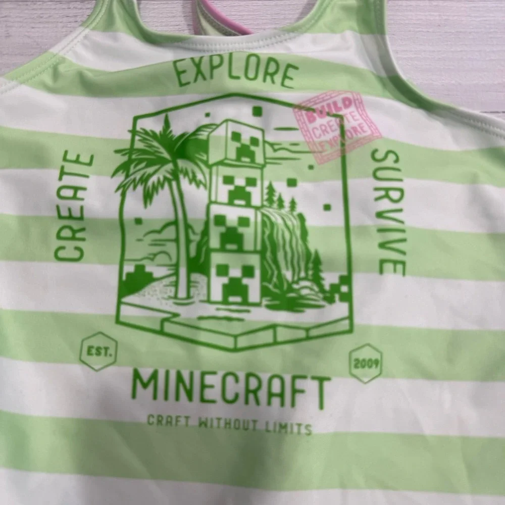 Minecraft Swimsuit Girls One Piece Swim‎ size 10/12